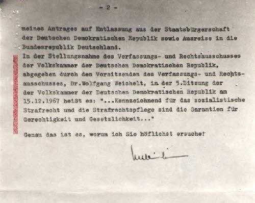 Günter Knoblauch - Schreiben an den Generalstaatsanwalt der DDR Günter Knoblauch - Schreiben an den Generalstaatsanwalt der DDR