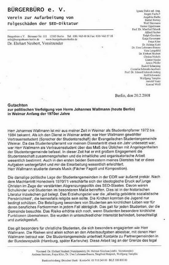 HfM Weimar -  Wallmann - Zeitzeugen