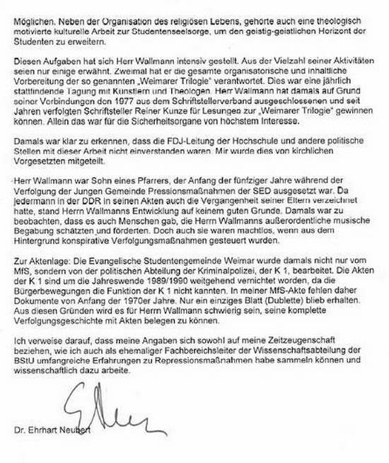 HfM Weimar - B�rgerb�ro zum fall Wallmann